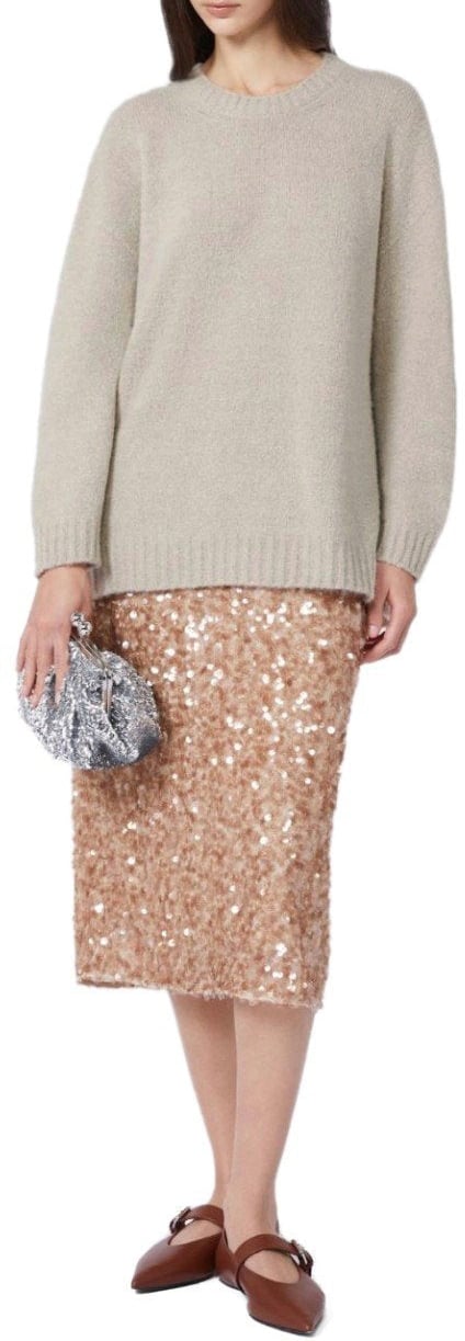 Max Mara MAX MARA WEEKEND OCCHIO MIDI SKIRT Beige