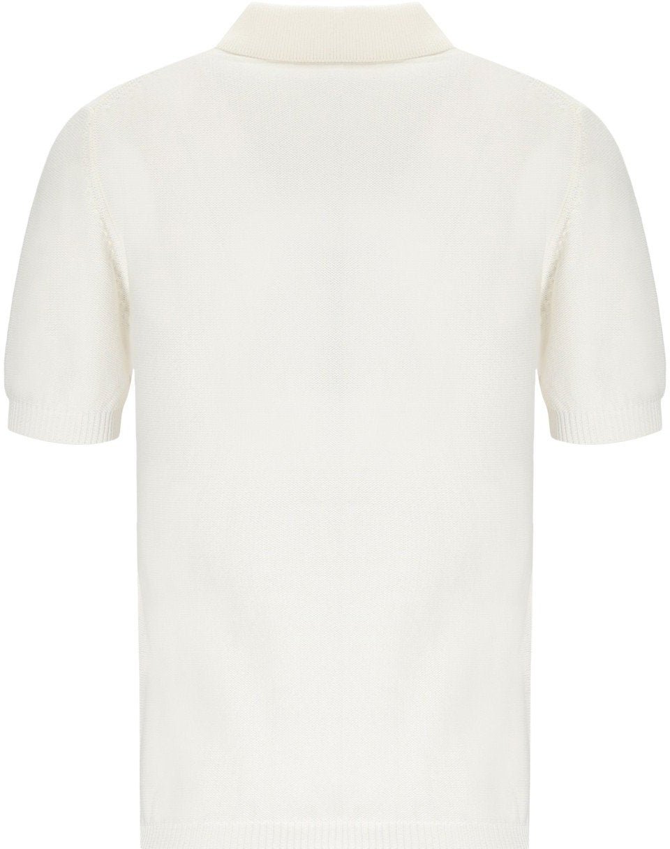 Max Mara MM MAX MARA CARIOCA KNITTED POLO-SHIRT Wit