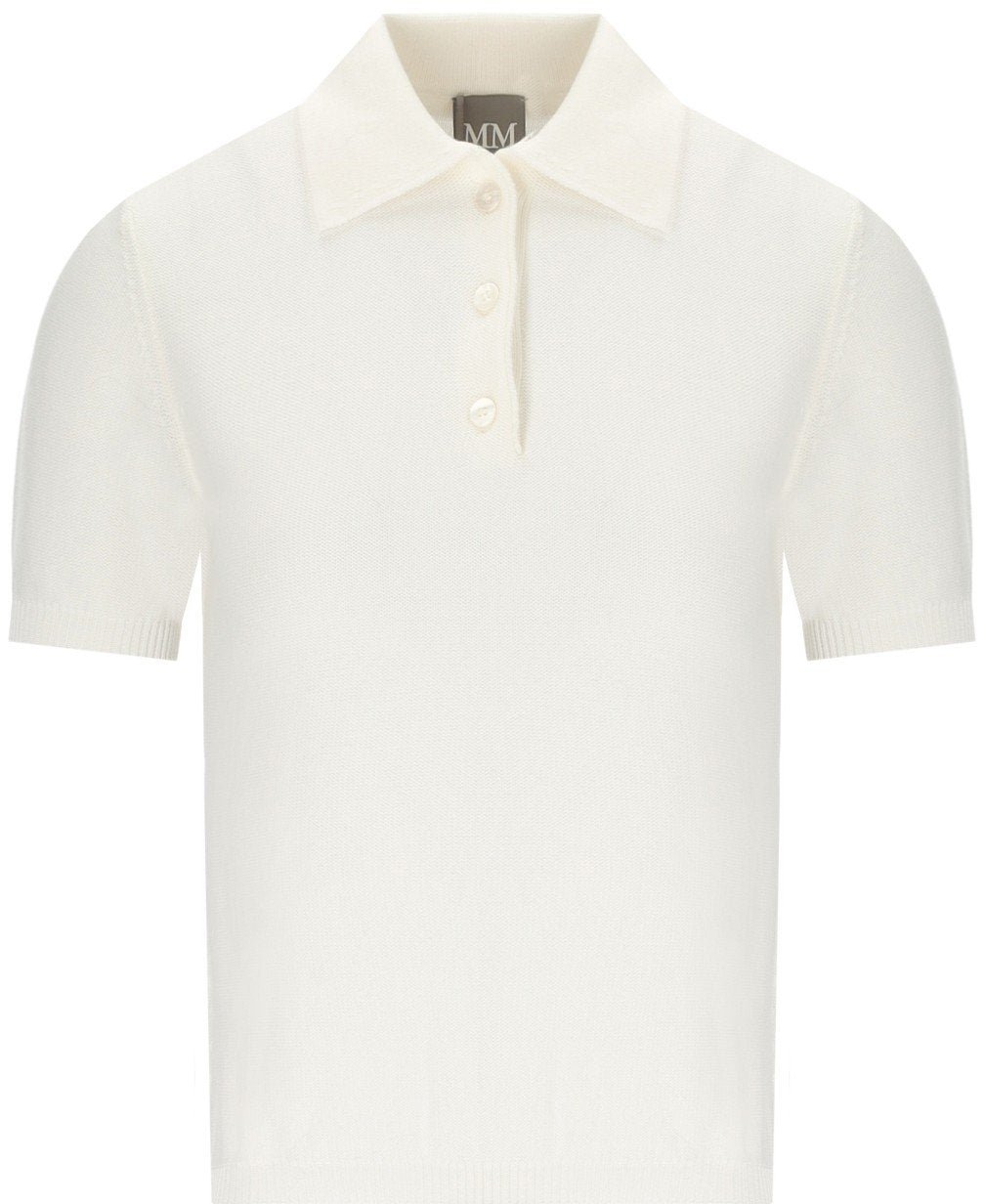 Max Mara MM MAX MARA CARIOCA KNITTED POLO-SHIRT Wit