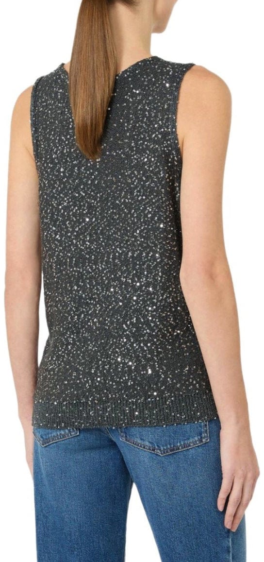 Max Mara MAX MARA WEEKEND TEMPO ANTHRACITE GREY TOP Grijs