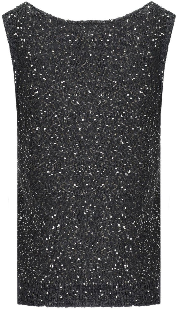 Max Mara MAX MARA WEEKEND TEMPO ANTHRACITE GREY TOP Grijs