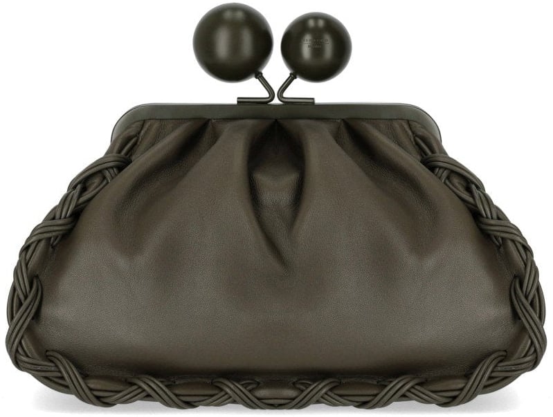 Max Mara MAX MARA WEEKEND PASTICCINO LECITO MEDIUM KHAKI CLUTCH Groen