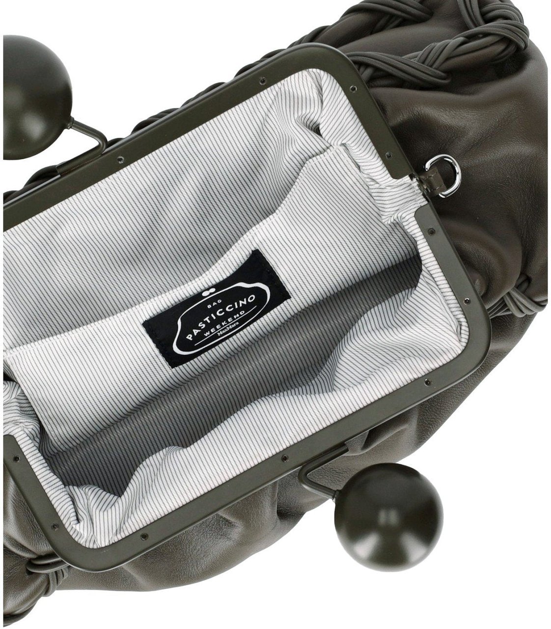 Max Mara MAX MARA WEEKEND PASTICCINO LECITO MEDIUM KHAKI CLUTCH Groen