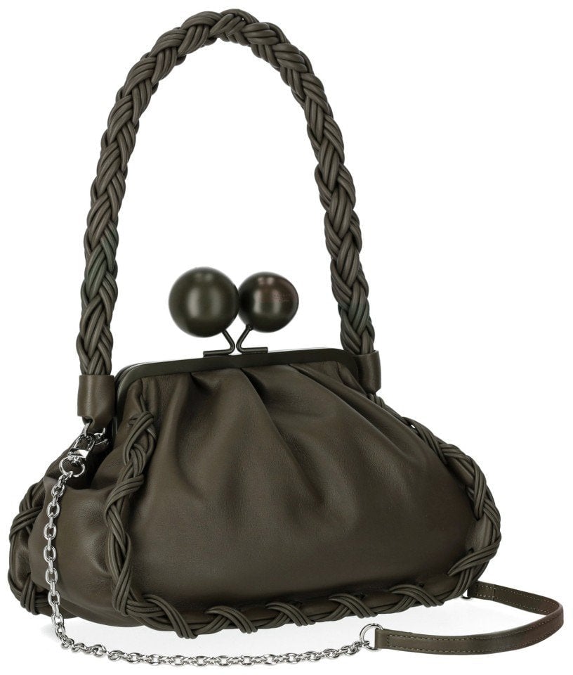 Max Mara MAX MARA WEEKEND PASTICCINO LECITO MEDIUM KHAKI CLUTCH Groen