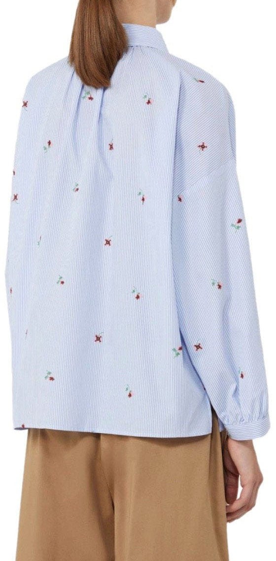 Max Mara MAX MARA WEEKEND BUTTERFLY LIGHT BLUE SHIRT Lichtblauw