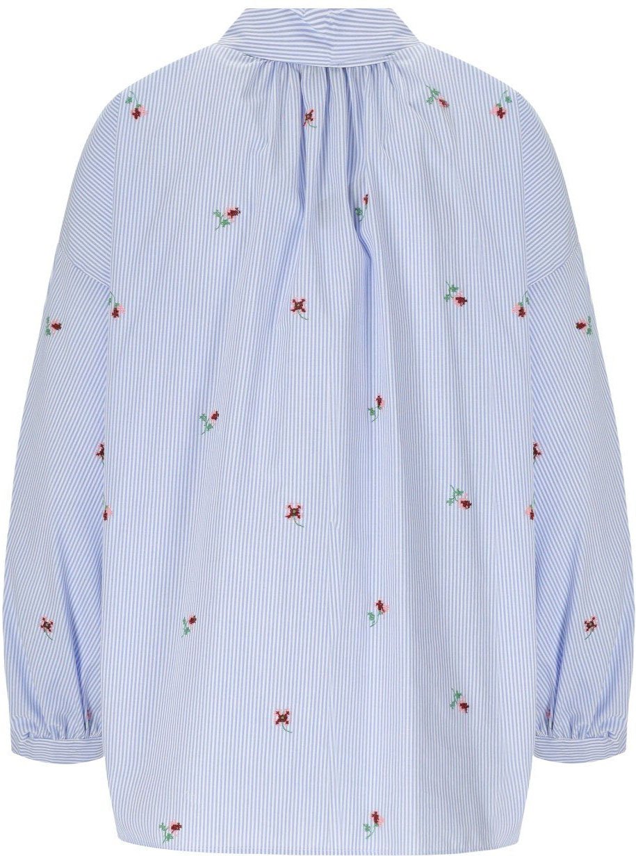 Max Mara MAX MARA WEEKEND BUTTERFLY LIGHT BLUE SHIRT Lichtblauw