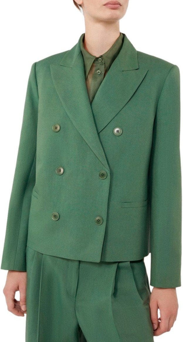 MAX MARA WEEKEND NEMBI DOUBLE-BREASTED BLAZER Groen