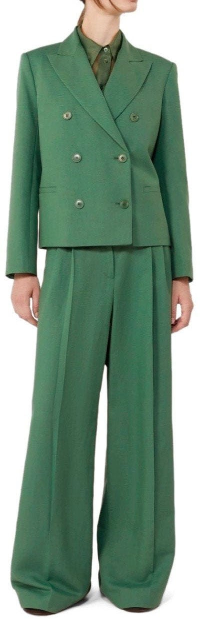 MAX MARA WEEKEND NEMBI DOUBLE-BREASTED BLAZER Groen