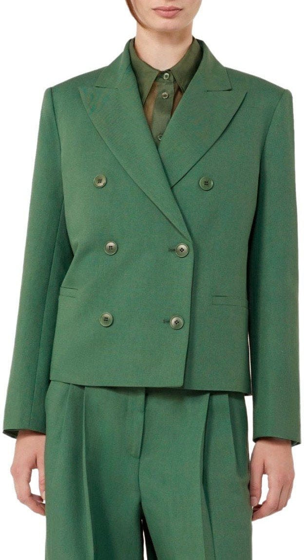 MAX MARA WEEKEND NEMBI DOUBLE-BREASTED BLAZER Groen