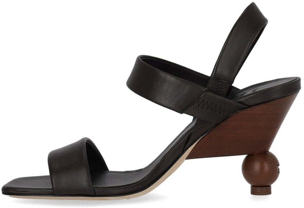 Max Mara MAX MARA WEEKEND AFFETTO EBONY HEELED SANDAL Bruin