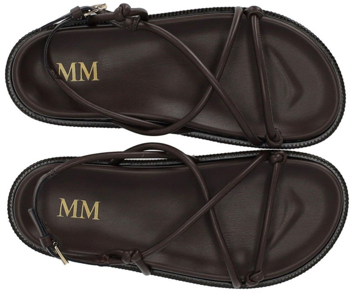 Max Mara MM MAX MARA LUSSO DARK FLAT SANDAL Bruin
