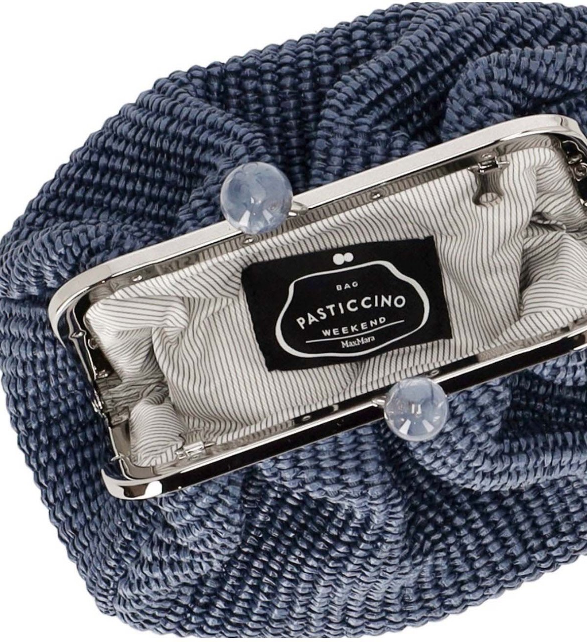 Max Mara MAX MARA WEEKEND PASTICCINO PALMAS SMALL CLUTCH Blauw