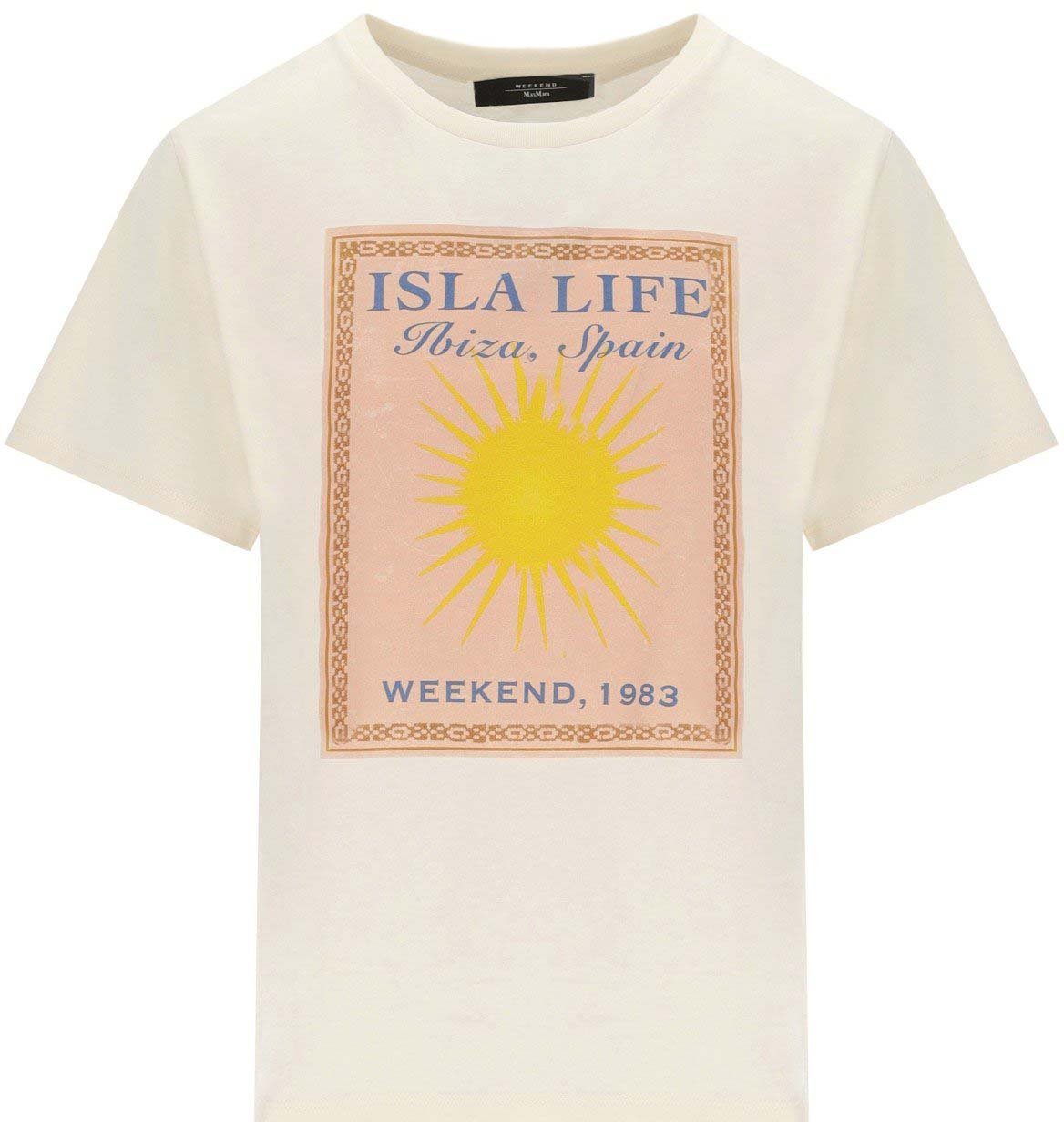 MAX MARA WEEKEND PANTERA ECRU T-SHIRT Wit