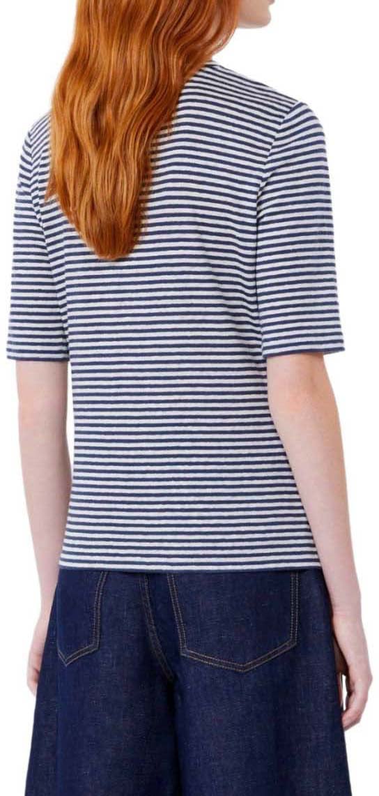 MAX MARA WEEKEND OPZIONE STRIPED T-SHIRT Blauw