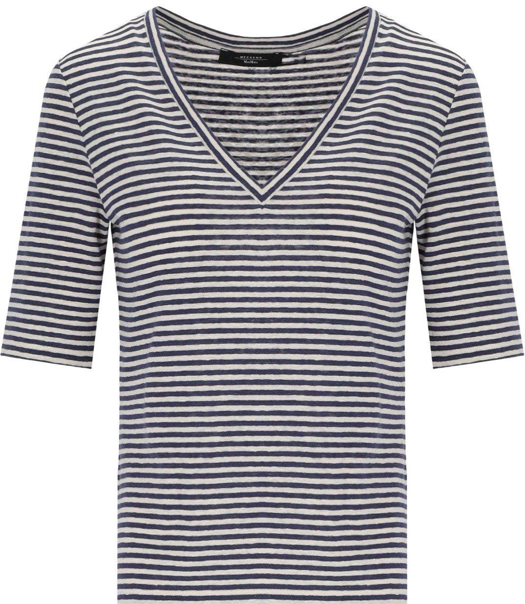 MAX MARA WEEKEND OPZIONE STRIPED T-SHIRT Blauw