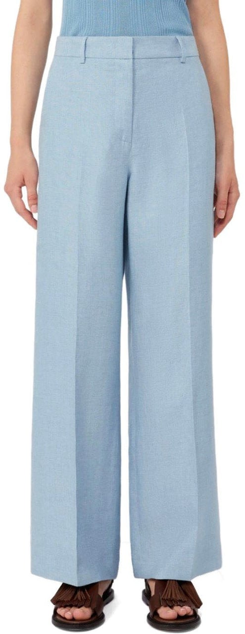 MAX MARA WEEKEND MALIZIA LIGHT BLUE PANTS Lichtblauw