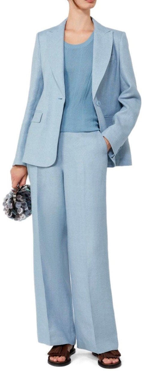 MAX MARA WEEKEND MALIZIA LIGHT BLUE PANTS Lichtblauw