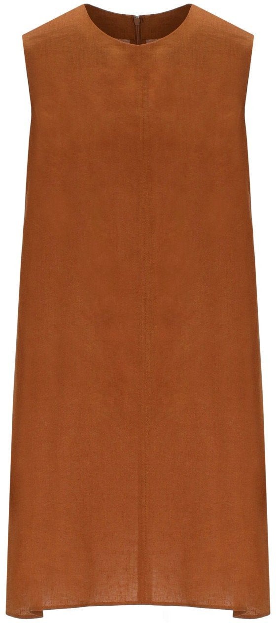 Max Mara MM MAX MARA VALANGA RUST RED DRESS Oranje