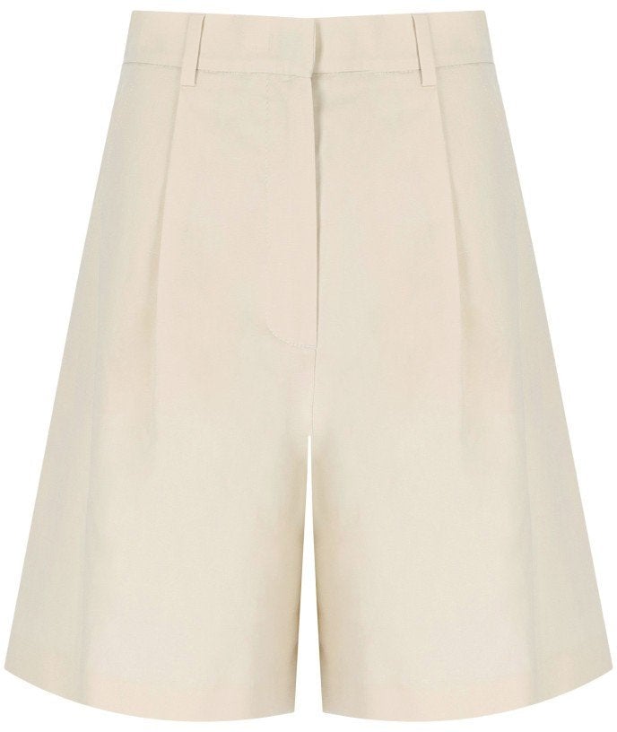 Max Mara MAX MARA WEEKEND ECUBA ECRU' BERMUDA SHORTS Wit