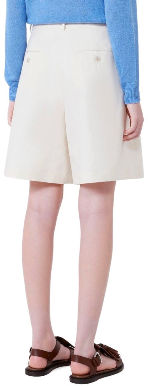 Max Mara MAX MARA WEEKEND ECUBA ECRU' BERMUDA SHORTS Wit