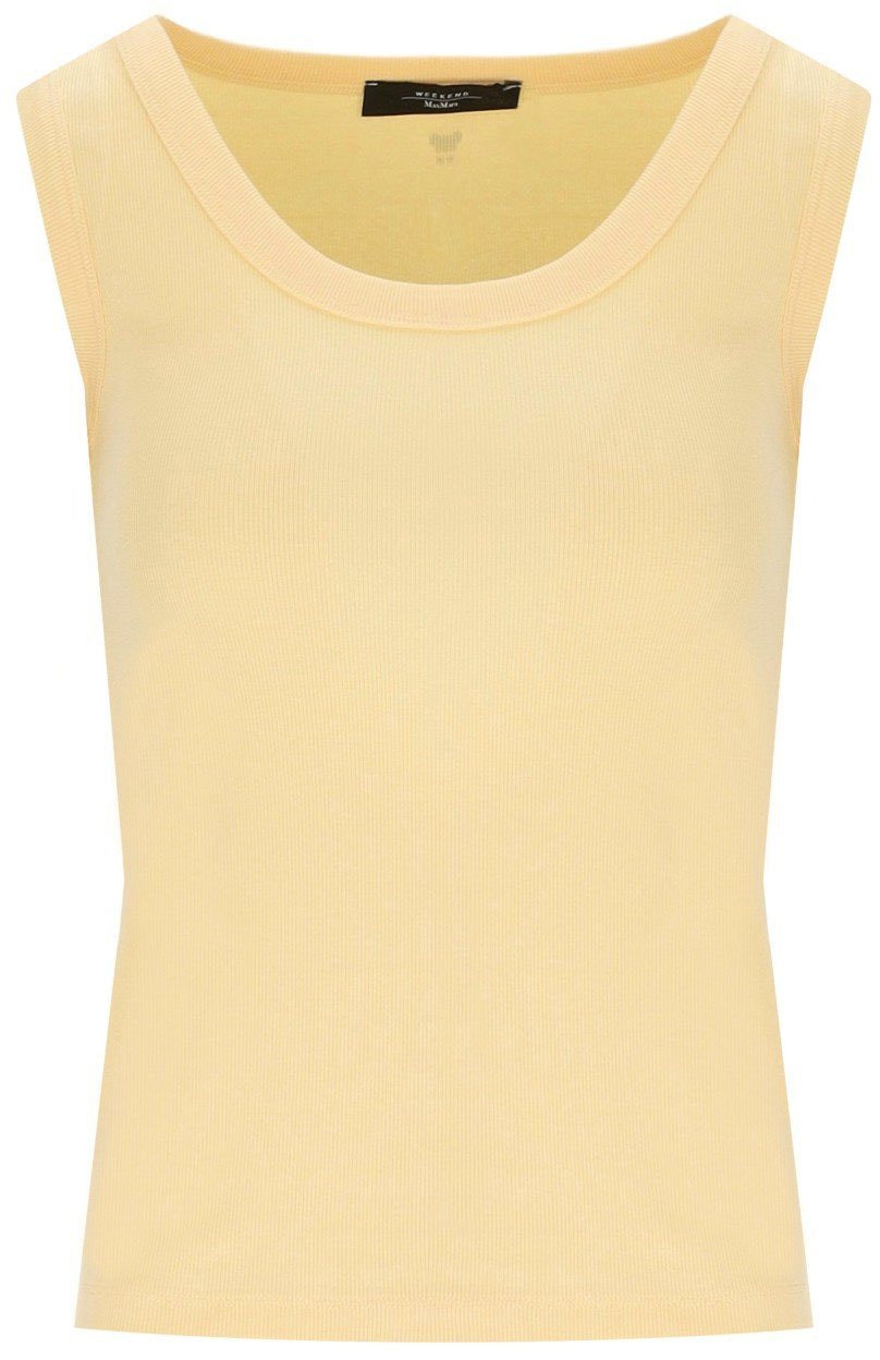 MAX MARA WEEKEND MULTIC RIBBED TOP Geel