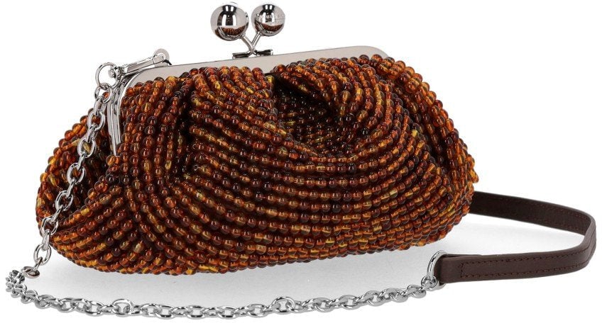 MAX MARA WEEKEND PASTICCINO ESCHIMO SMALL CLUTCH Bruin