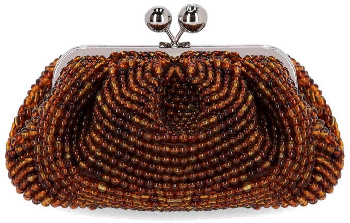 MAX MARA WEEKEND PASTICCINO ESCHIMO SMALL CLUTCH Bruin