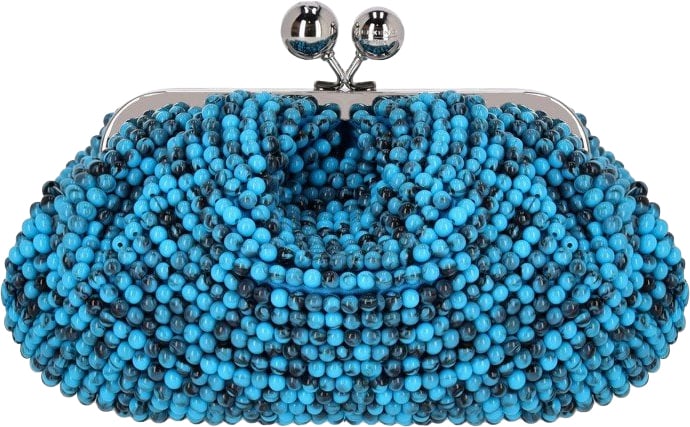 MAX MARA WEEKEND PASTICCINO ESCHIMO SMALL LIGHT BLUE CLUTCH Lichtblauw