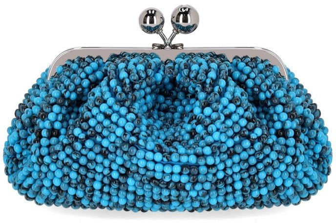 MAX MARA WEEKEND PASTICCINO ESCHIMO SMALL LIGHT BLUE CLUTCH Lichtblauw