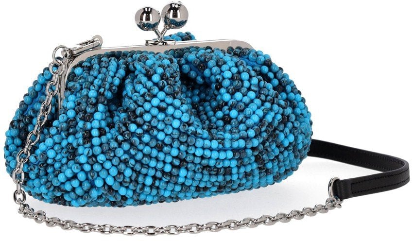 MAX MARA WEEKEND PASTICCINO ESCHIMO SMALL LIGHT BLUE CLUTCH Lichtblauw