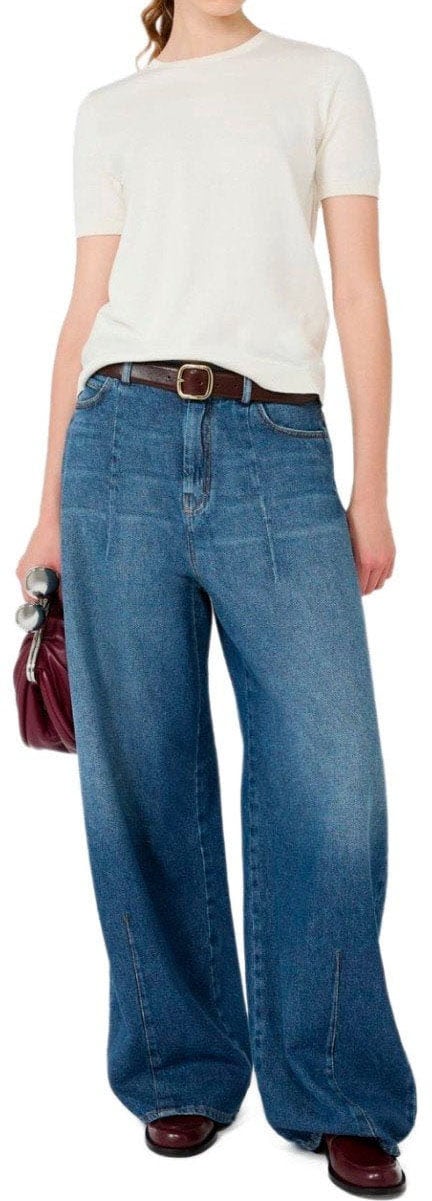 MAX MARA WEEKEND AGRO ECRU TOP Wit