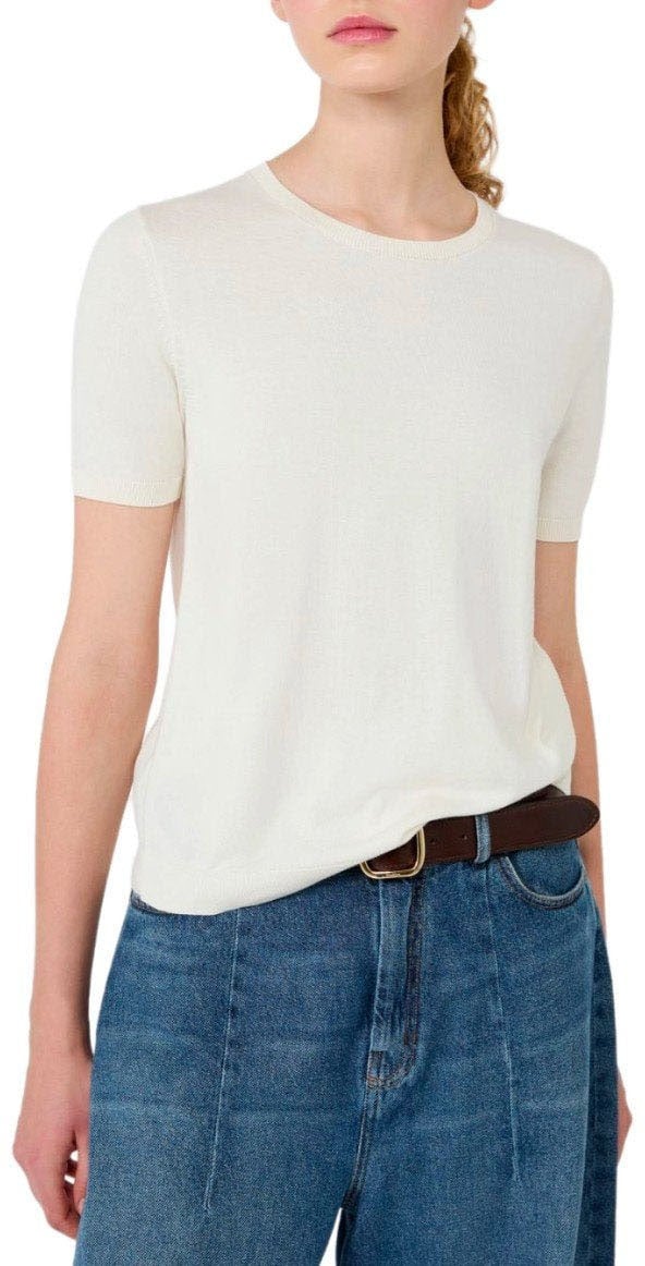 MAX MARA WEEKEND AGRO ECRU TOP Wit