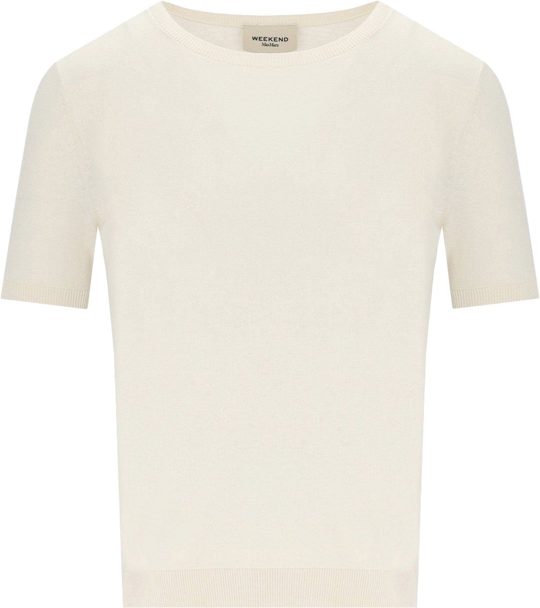 MAX MARA WEEKEND AGRO ECRU TOP Wit