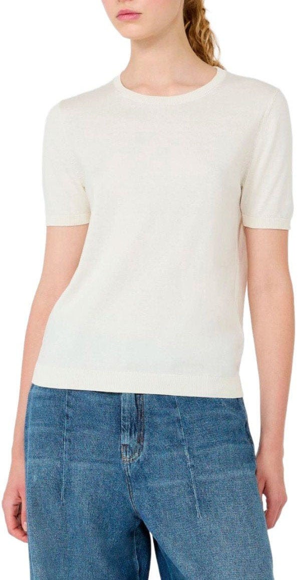 MAX MARA WEEKEND AGRO ECRU TOP Wit