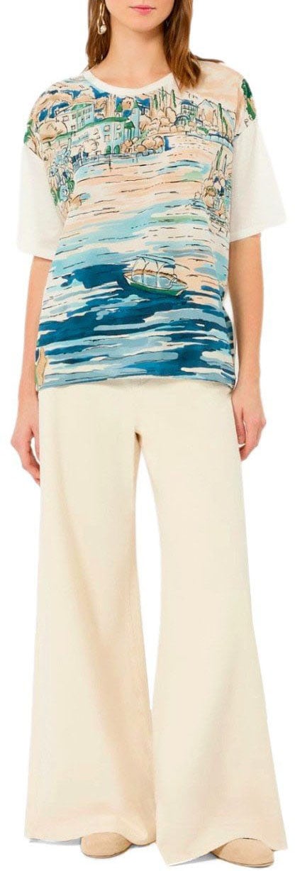 MAX MARA WEEKEND TERZO LIGHT BLUE T-SHIRT Lichtblauw