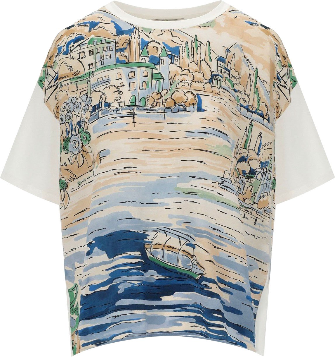 MAX MARA WEEKEND TERZO LIGHT BLUE T-SHIRT Lichtblauw