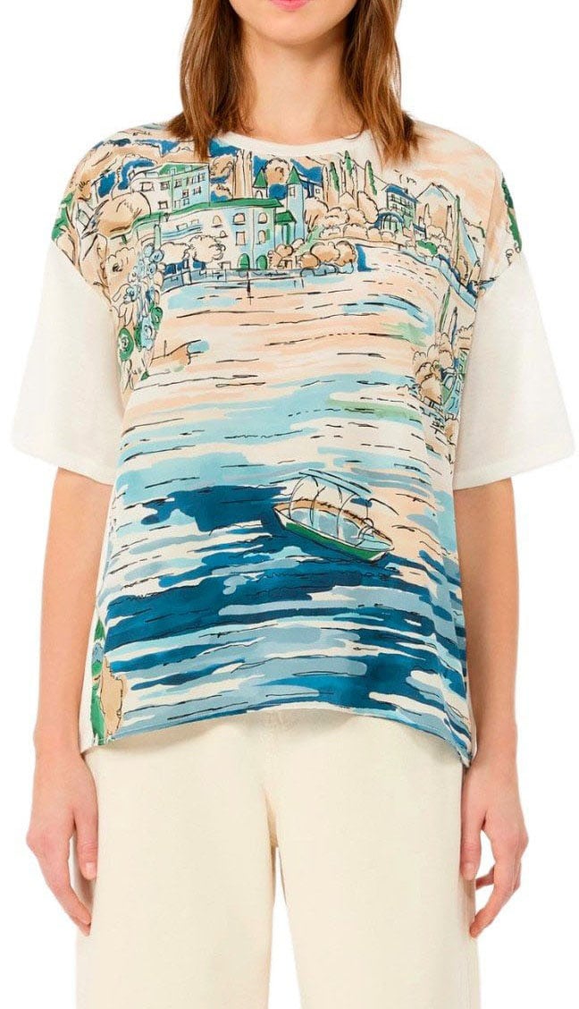 MAX MARA WEEKEND TERZO LIGHT BLUE T-SHIRT Lichtblauw