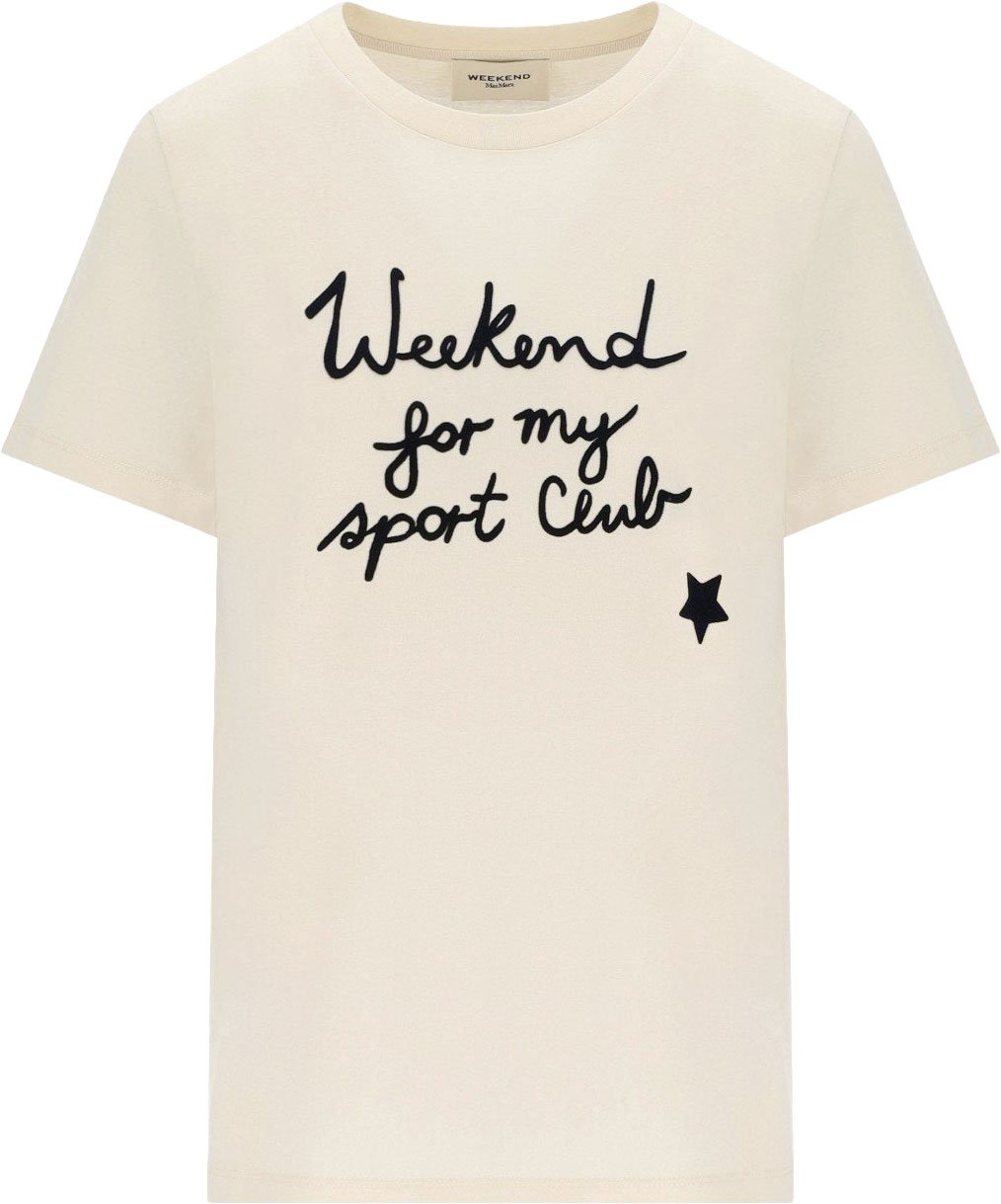 MAX MARA WEEKEND EDISON ECRU T-SHIRT Wit