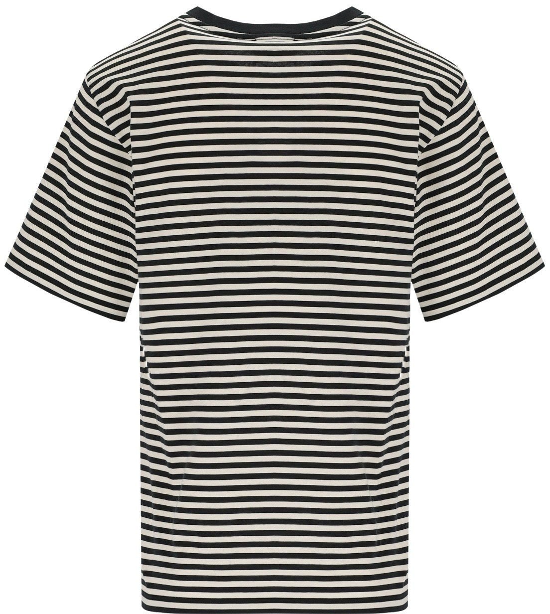 MAX MARA WEEKEND VENACO BLACK STRIPED T-SHIRT Wit