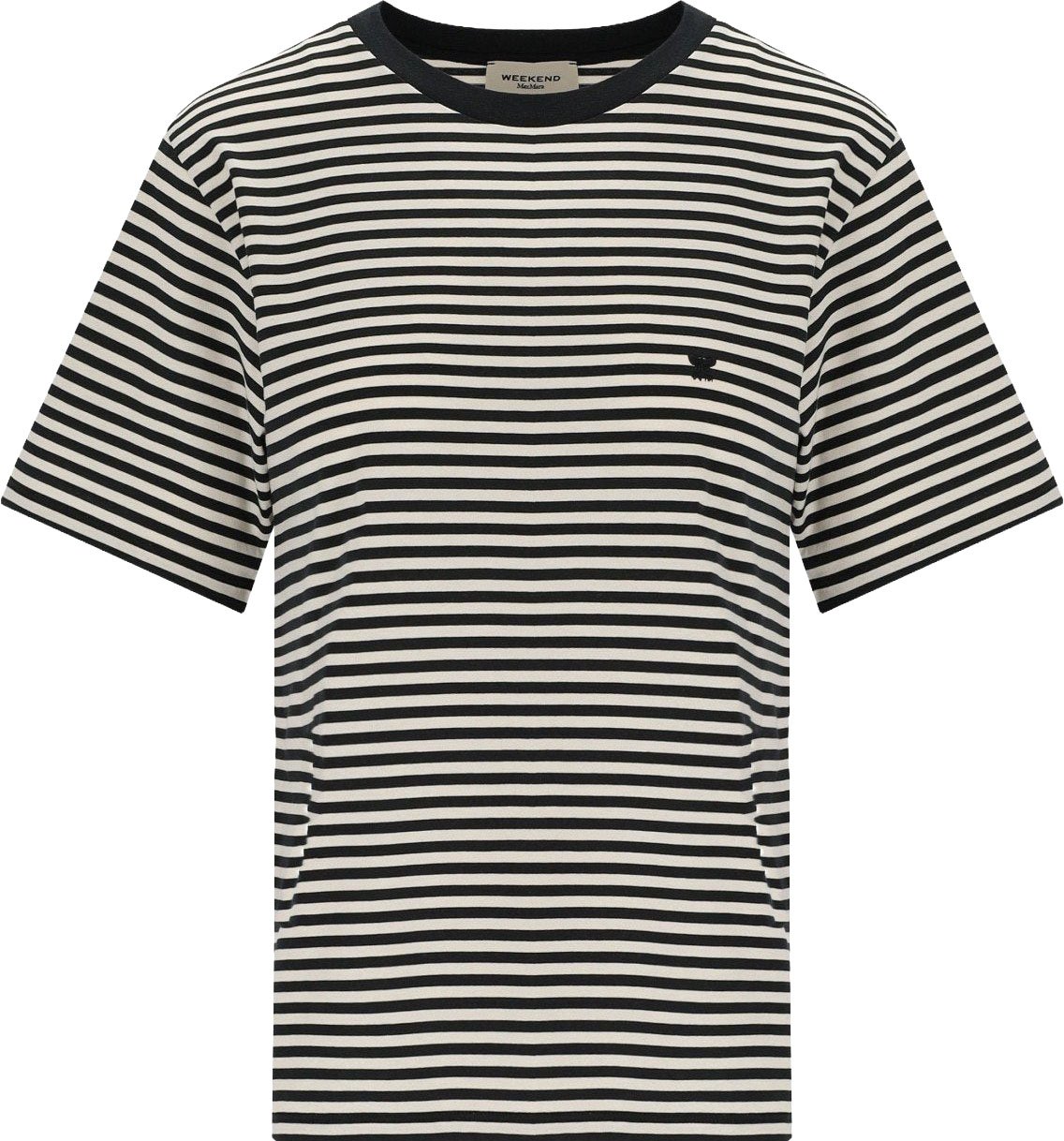 MAX MARA WEEKEND VENACO BLACK STRIPED T-SHIRT Wit