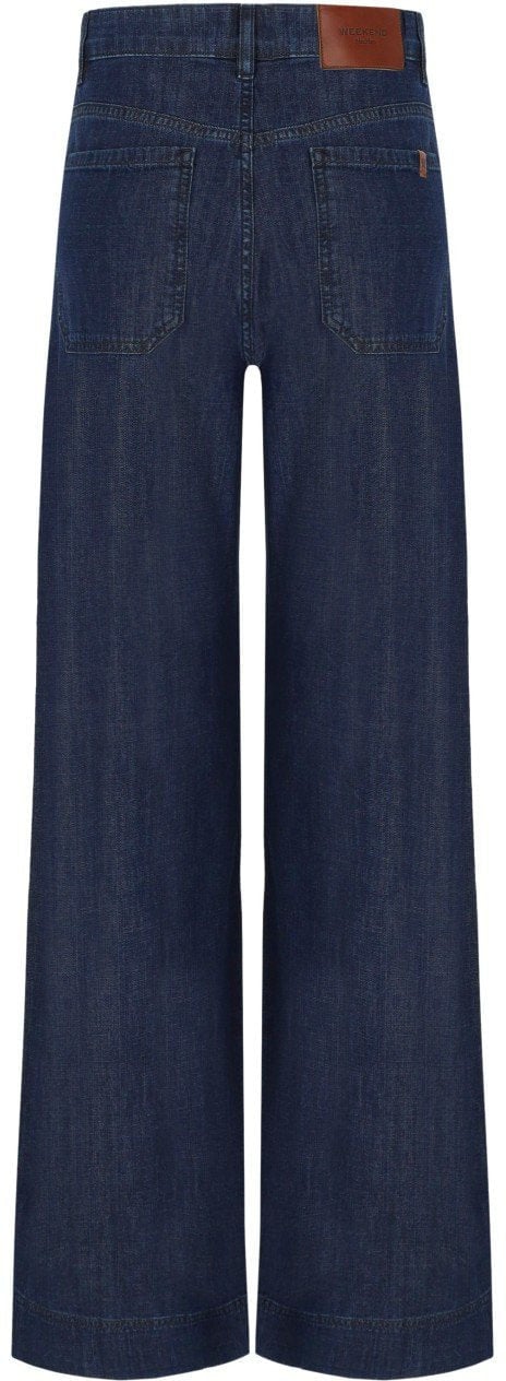 MAX MARA WEEKEND VEGA DARK WIDE LEG JEANS Blauw