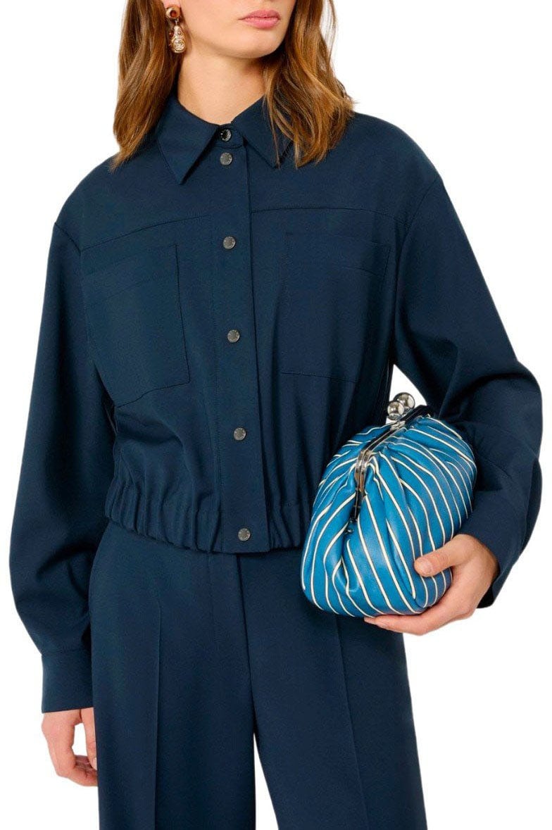 MAX MARA WEEKEND DECANO SHIRT JACKET Blauw