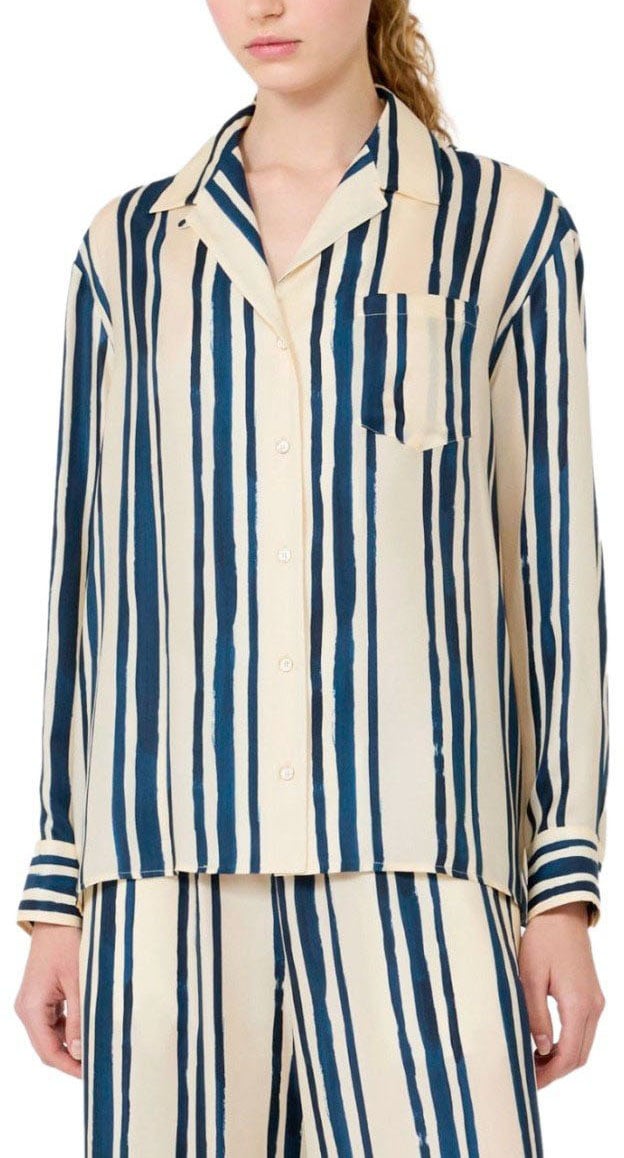 MAX MARA WEEKEND CORONA STRIPED BLUE AND SHIRT Wit