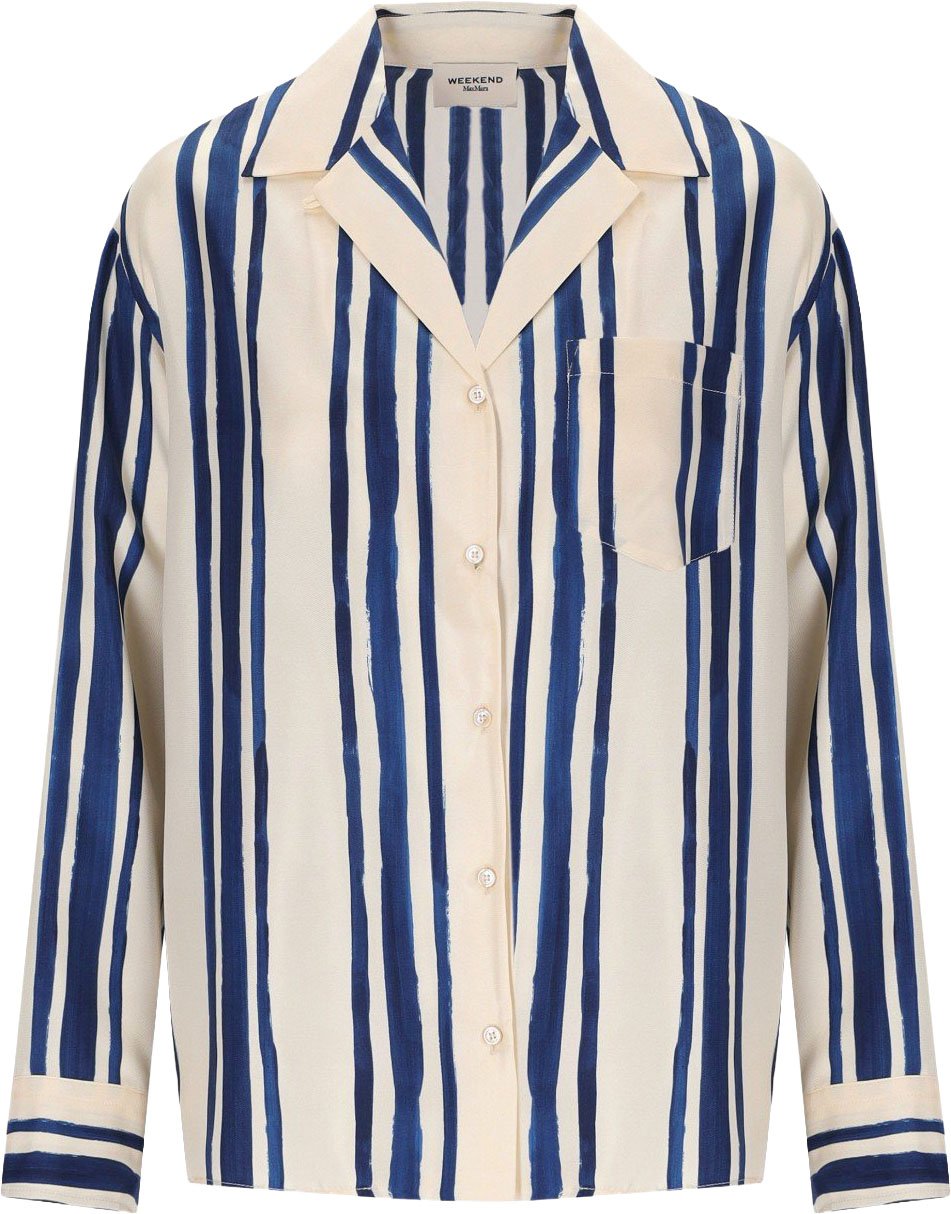 MAX MARA WEEKEND CORONA STRIPED BLUE AND SHIRT Wit