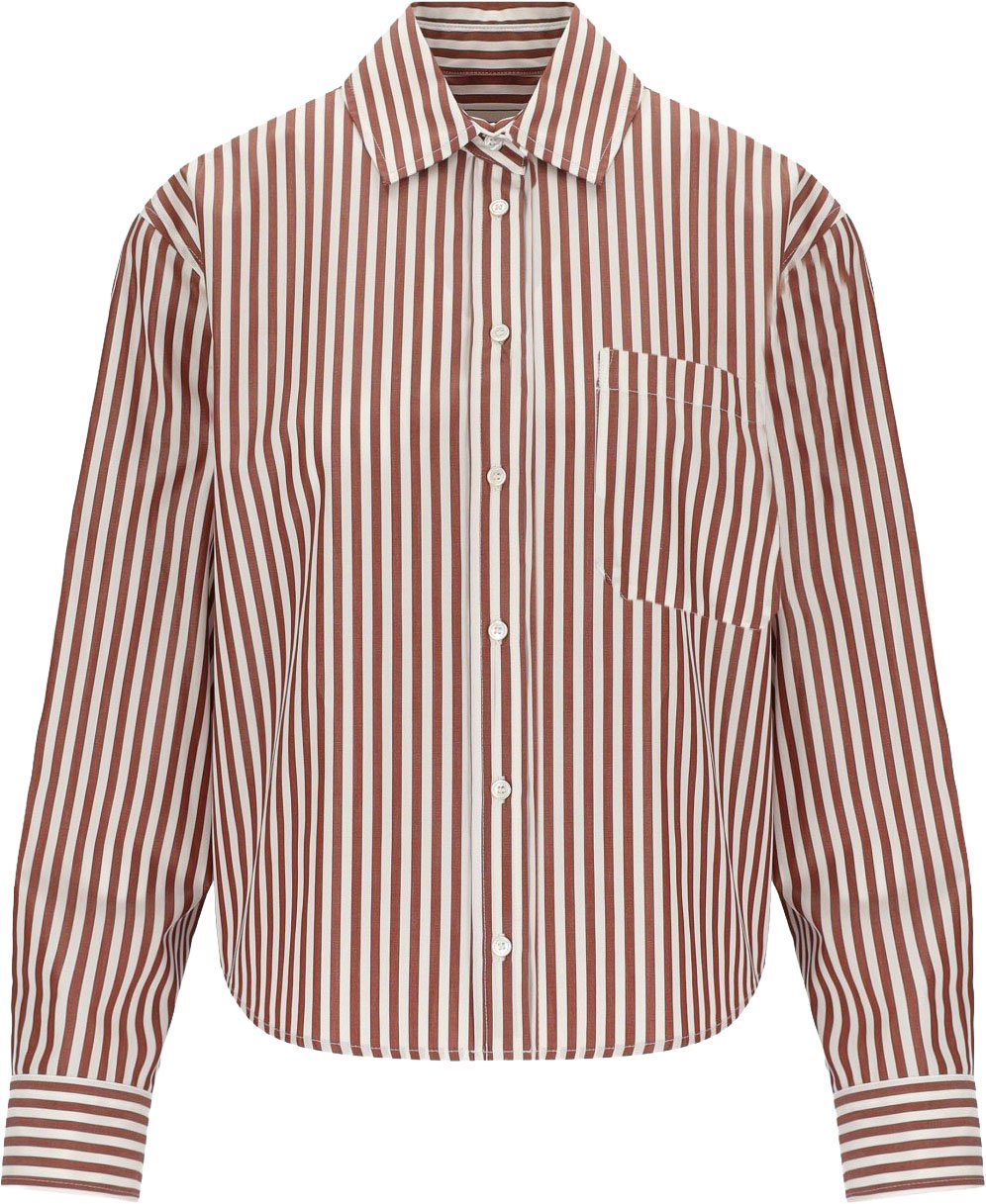 MAX MARA WEEKEND PANETTO WHITE AND STRIPED SHIRT Bruin