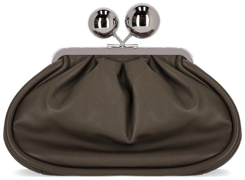 MAX MARA WEEKEND PASTICCINO MILVANEW MEDIUM MUD CLUTCH Bruin
