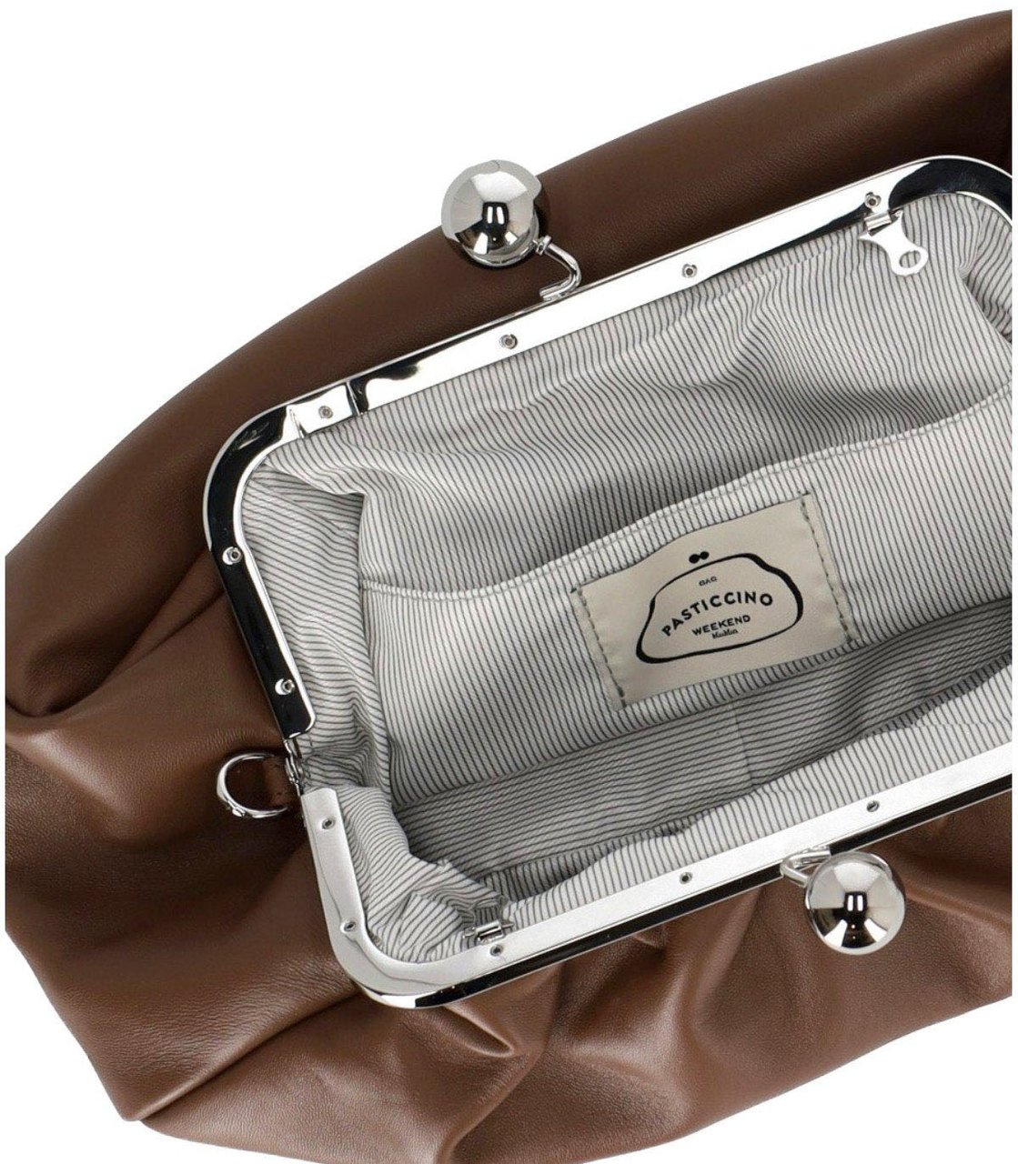MAX MARA WEEKEND PASTICCINO CUBICO MEDIUM CLUTCH Bruin