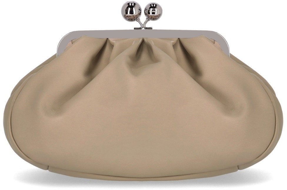 MAX MARA WEEKEND PASTICCINO CUBICO MEDIUM CLUTCH BAG Beige