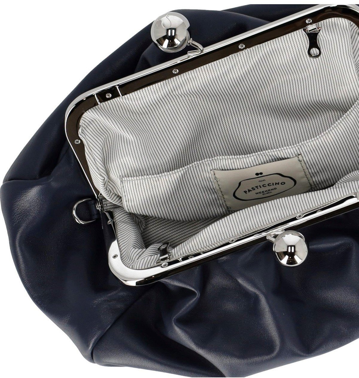 MAX MARA WEEKEND PASTICCINO CUBICO MEDIUM NAVY CLUTCH BAG Blauw