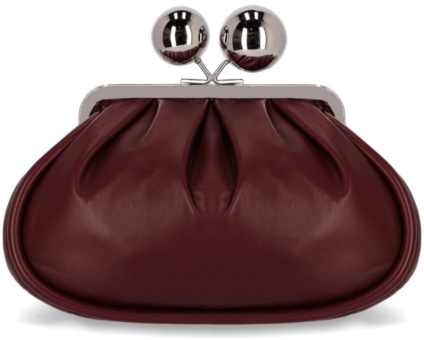 MAX MARA WEEKEND PASTICCINO MILVANEW MEDIUM BURGUNDY CLUTCH Rood
